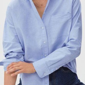 Everlane 100% organic cotton THE RELAXED OXFORD shirt blue 4